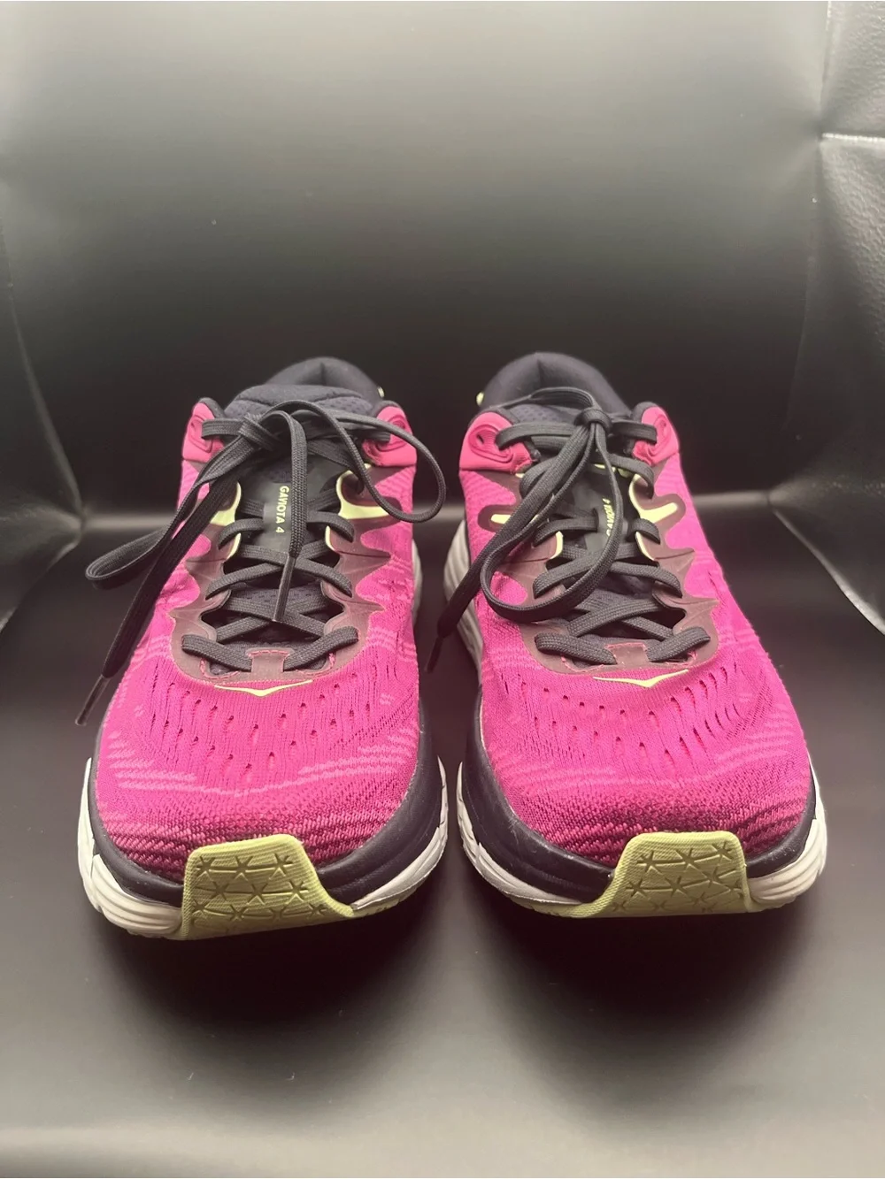 Hoka Women's Magenta Running Shoe with Black Accents
